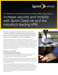 Increase security and mobility with Sprint Datalink and the industry's ...