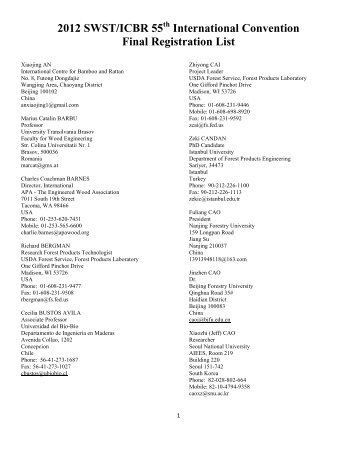 Final Registration - Society of Wood Science and Technology