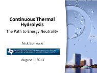 Continuous Thermal Hydrolysis: The Path to Energy Neutrality