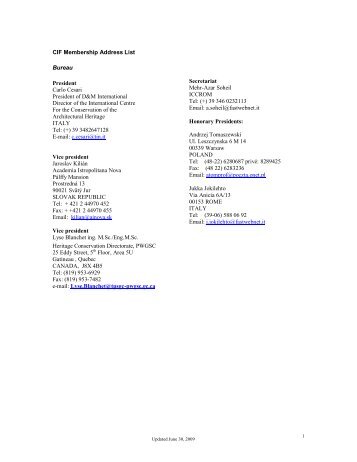 full list of members latest update 19-09-2010.pdf - CIF - Icomos