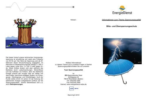 und Überspannungsschutz - Energiedienst Netze GmbH