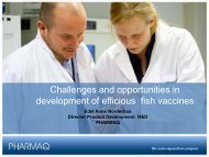 Challenges and opportunities in development of efficious fish ...