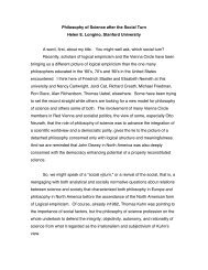 Philosophy of Science after the Social Turn Helen E. Longino ...