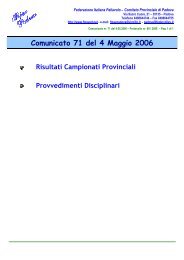 Comunicato 71 del 4 Maggio 2006 - FIPAV