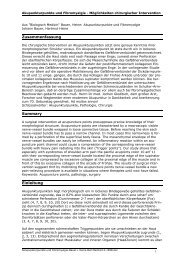 Zusammenfassung Summary Einleitung - FMS-Fibromyalgiesyndrom