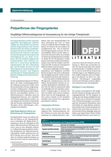 Polyarthrose der Fingergelenke