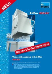 Komfort in der Spülküche AirBox AktivAir