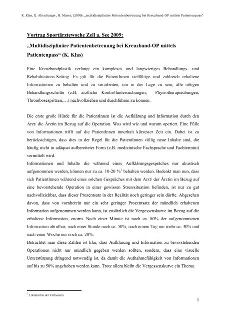 Vortrag Von K Klas Als Pdf
