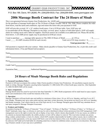 massage contract 04m granny gear productions