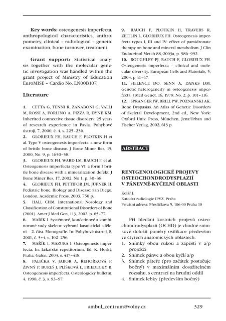 Supplementum 3+4/2007 - SpoleÄnost pro pojivovÃ© tkÃ¡nÄ›