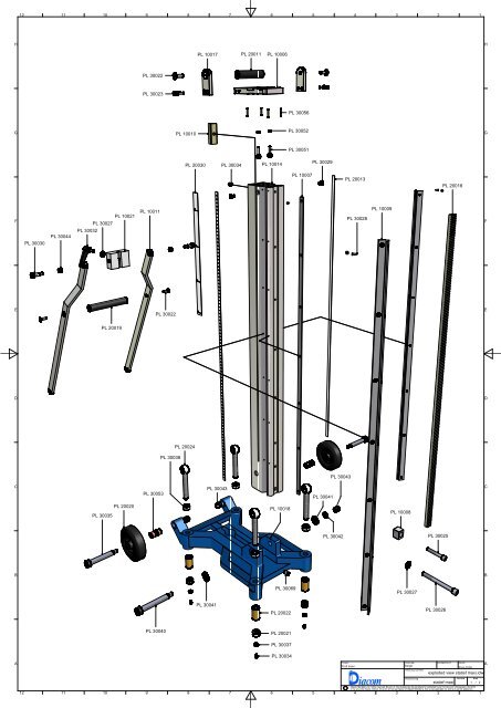 Base & Column Parts Drawing - Diaquip