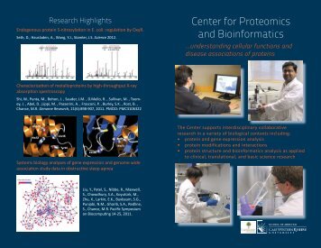 Download our brochure - Center for Proteomics and Bioinformatics