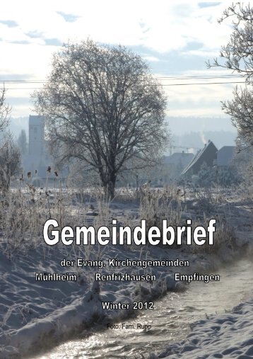 2012-11-15 Winter-Gemeindebrief - Evangelische Kirchengemeinde ...