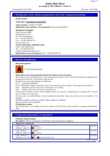 MSDS - Peter Kwasny GmbH