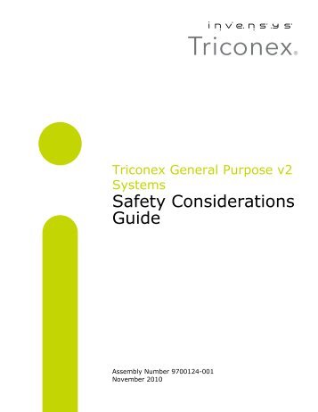 Safety Considerations Guide for Triconex General ... - ICEWeb