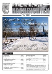 Gemeinde - Nachrichten Nr. 10/2005 - Regau