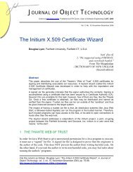 The Initium X.509 Certificate Wizard - The Journal of Object ...