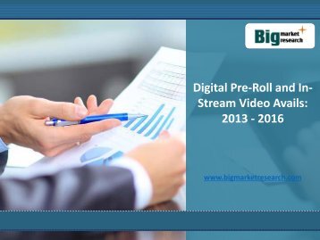 Digital Pre-Roll and In- Stream Video Avails Market Analysis : 2013 - 2016