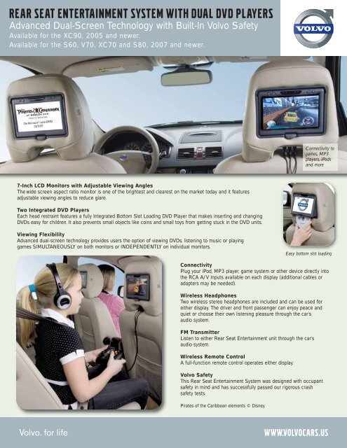 rear seat entertainment system with dual dvd players - Volvo
