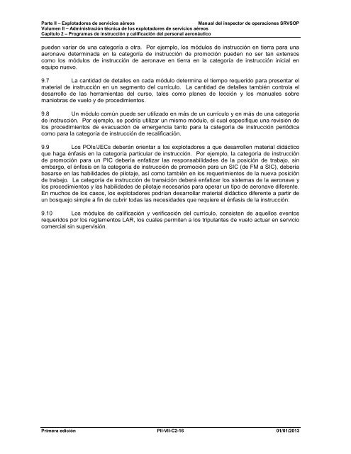 Programas de instrucciÃ³n y calificaciÃ³n del personal ... - ICAO