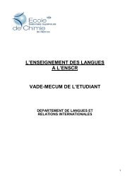 l'enseignement des langues - ENSCR - Ecole Nationale Supérieure ...