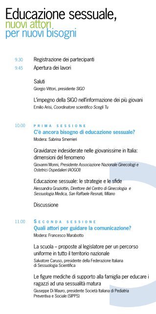 Educazione sessuale, - Associazione Luca Coscioni