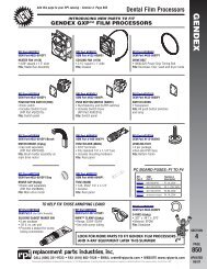 Gendex GXPâ¢ Film Processors - Replacement Parts Industries