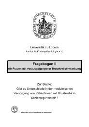 Follow-Up-Fragebogen Brustkrebs