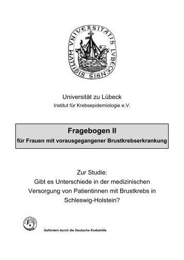 Follow-Up-Fragebogen Brustkrebs