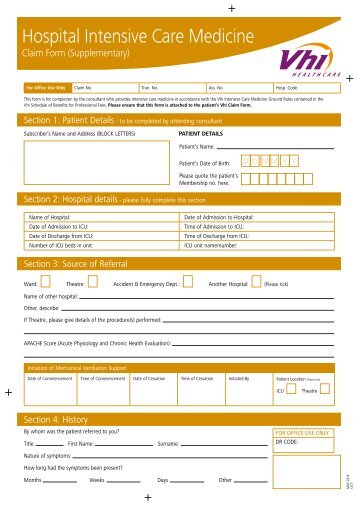 appliance claim form vhi vhi claim form