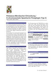 Pelizaeus-Merzbacher-Erkrankung / X-chromosomale Spastische ...