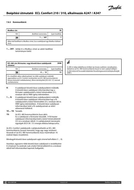 ECL Comfort 210/310, A247/A347 Installation Guide