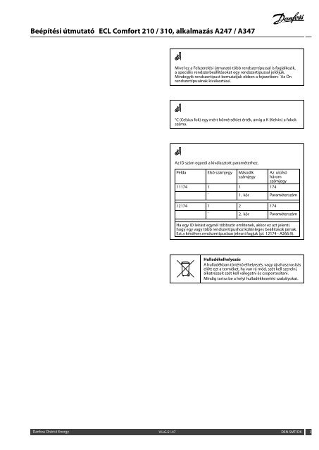 ECL Comfort 210/310, A247/A347 Installation Guide