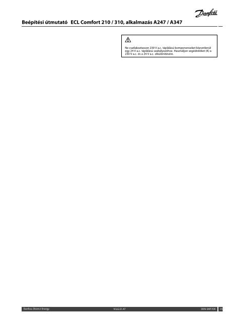 ECL Comfort 210/310, A247/A347 Installation Guide