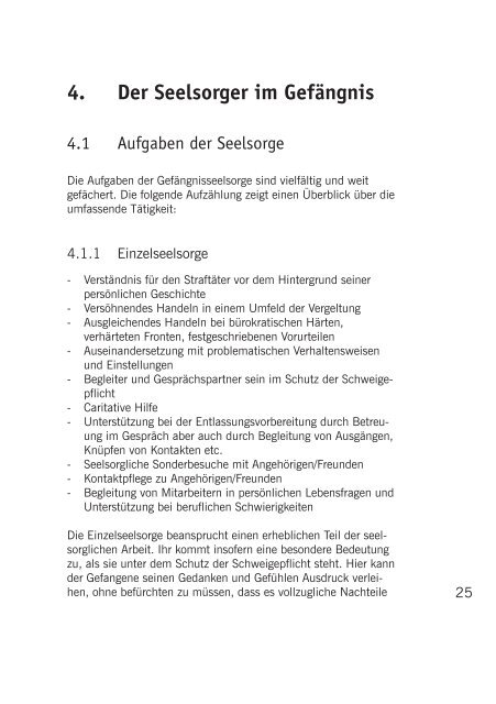 Seelsorge im Gefängnis - Kath. Gefängnisseelsorge