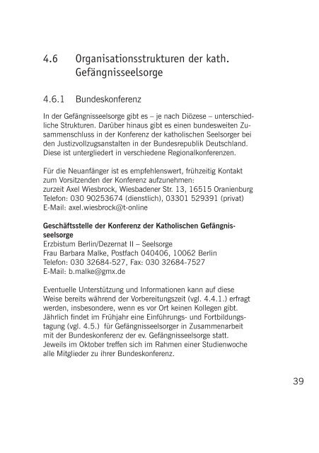 Seelsorge im Gefängnis - Kath. Gefängnisseelsorge