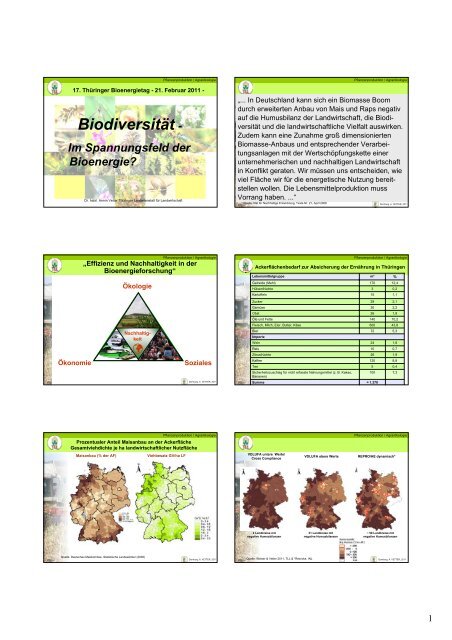 BiodiversitÃ¤t - Im Spannungsfeld der Bioenergie? - Biobeth