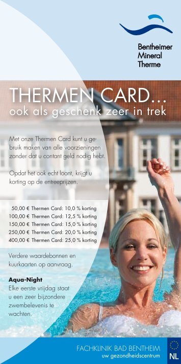 THERMEN CARD... - Fachklinik Bad Bentheim