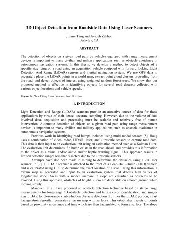 3D Object Detection from Roadside Data Using Laser Scanners