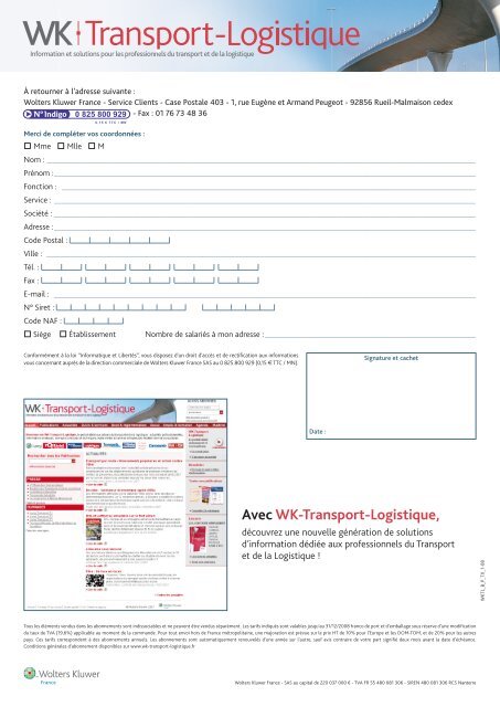 Avec WK-Transport-Logistique,