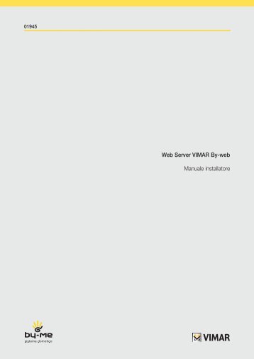 Web Server VIMAR By-web Manuale installatore