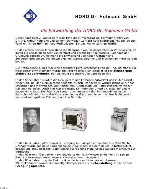 HORO Dr. Hofmann GmbH