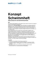 Konzept Schwimmheft - Swimsports.ch