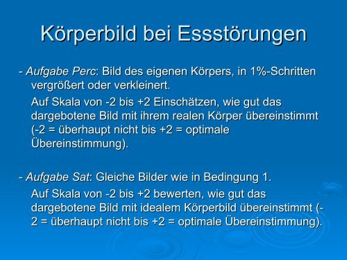 EssstÃ¶rung und KÃ¶rperbild - Klinik fÃ¼r Psychiatrie, Psychosomatik ...