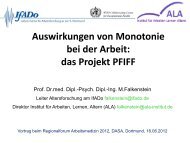 Auswirkungen von Monotonie bei der Arbeit - beim AQUADO eV