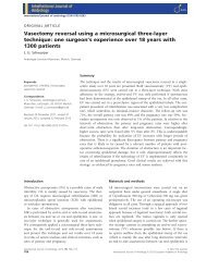 Vasectomy reversal using a microsurgical three-layer technique ...