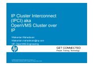 IP Cluster Interconnect (IPCI) aka OpenVMS Cluster over IP