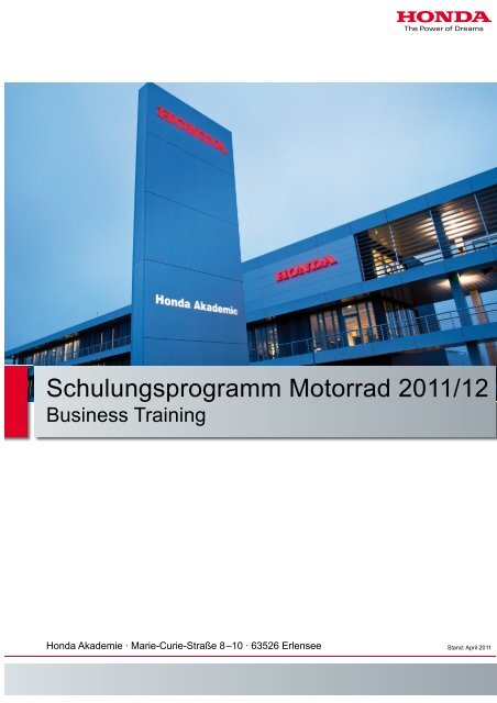 MC Schulungsprogramm Business 03-11.indd - Honda