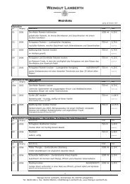 Weinliste ab .Januar 2008 - weingut : lamberth
