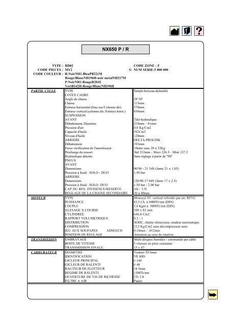 NX650 P / R - Bike-parts